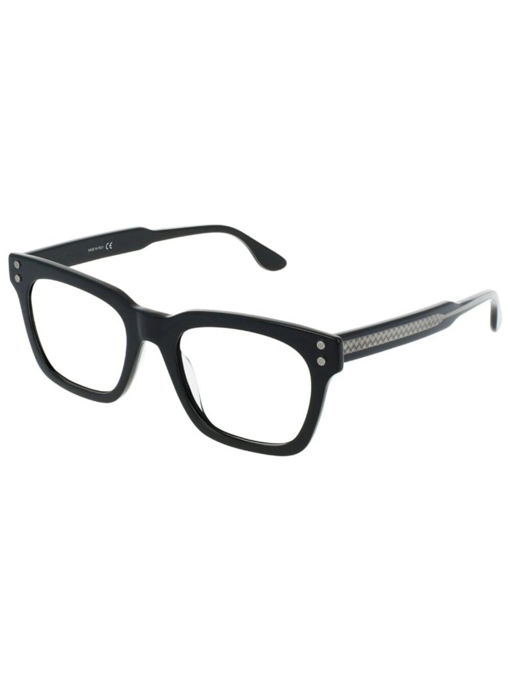 New Bottega Veneta Women's Eyeglasses Mens Square Rectangle Black Grey Eye